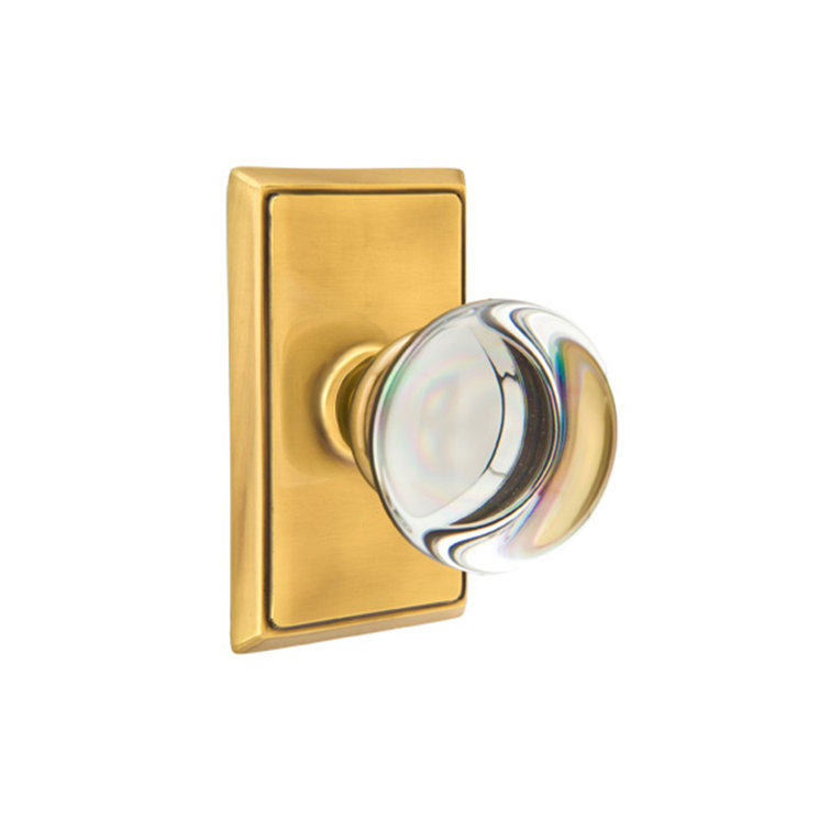Double Dummy Providence Clear Knob with Rectangular Rose