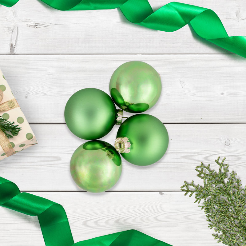 Ornement de Noël boule de verre, Vert