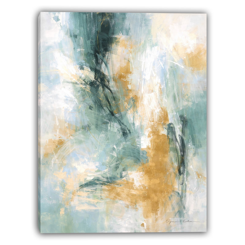 «Blue Garden», art mural sur toile tendue, L 36 po x H 48 po x P 1,5 po
