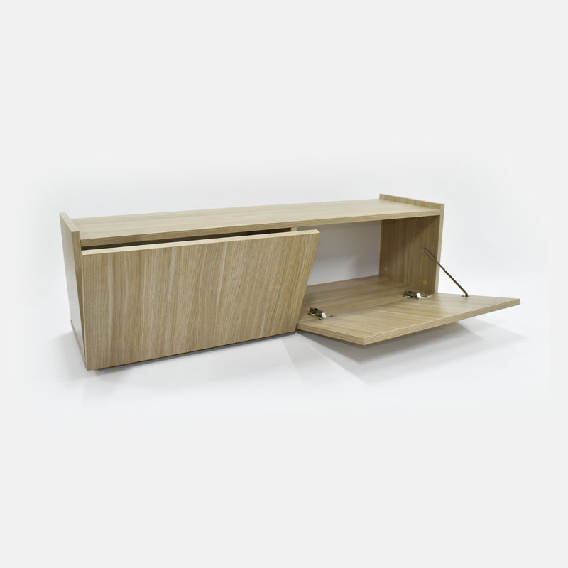 Miraan Unfinished TV Stand for TVs up to 50", Oak