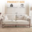  Canapé à 3 places 89,8 po en chenille minimaliste 89,8 po-609133485