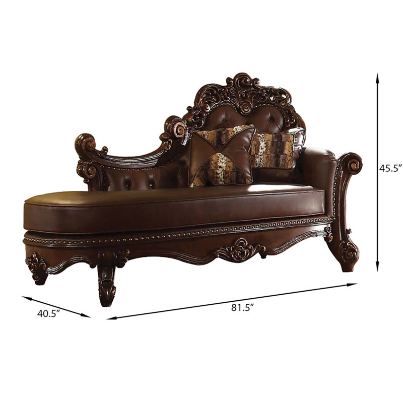 Chaise avec dossier capitonné Casada, Similicuir rouge cerise