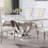 Katrell Rectangular Faux Marble Top Dining Table