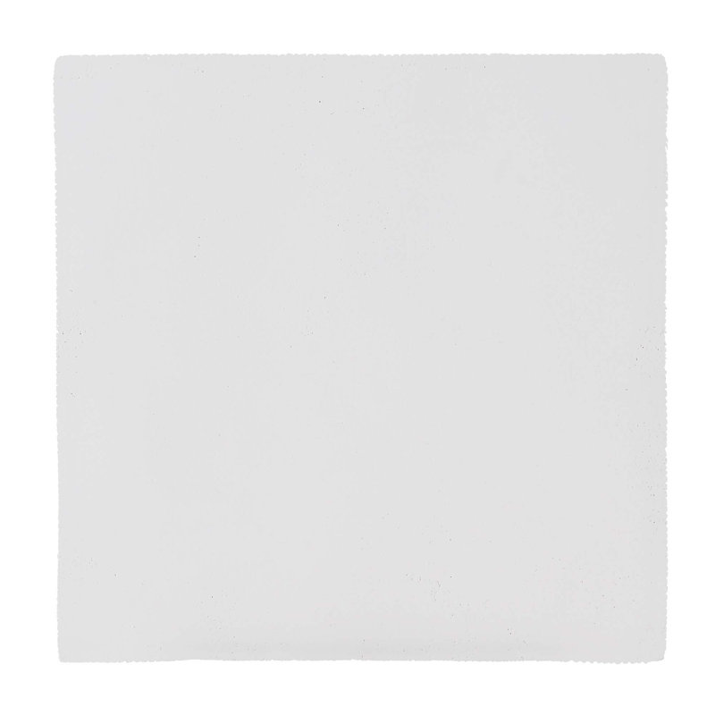 Sophisticated Transitional White Stonecast Side Table, 16"