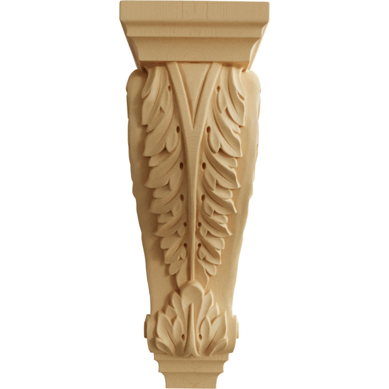 Corbeau Acanthus, Brun clair, H 18 po x l 6 po x P 7,5 po