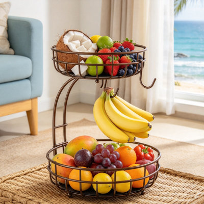 Rebrilliant Iron Stainless Steel Fruit Bowl