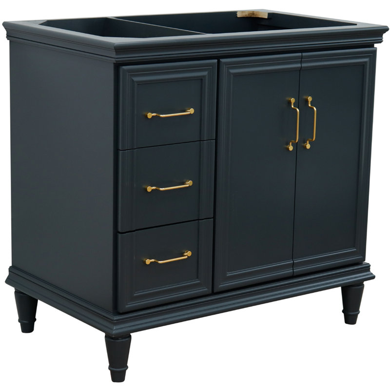 Base de meuble-lavabo simple 36 po seulement, Gris foncé