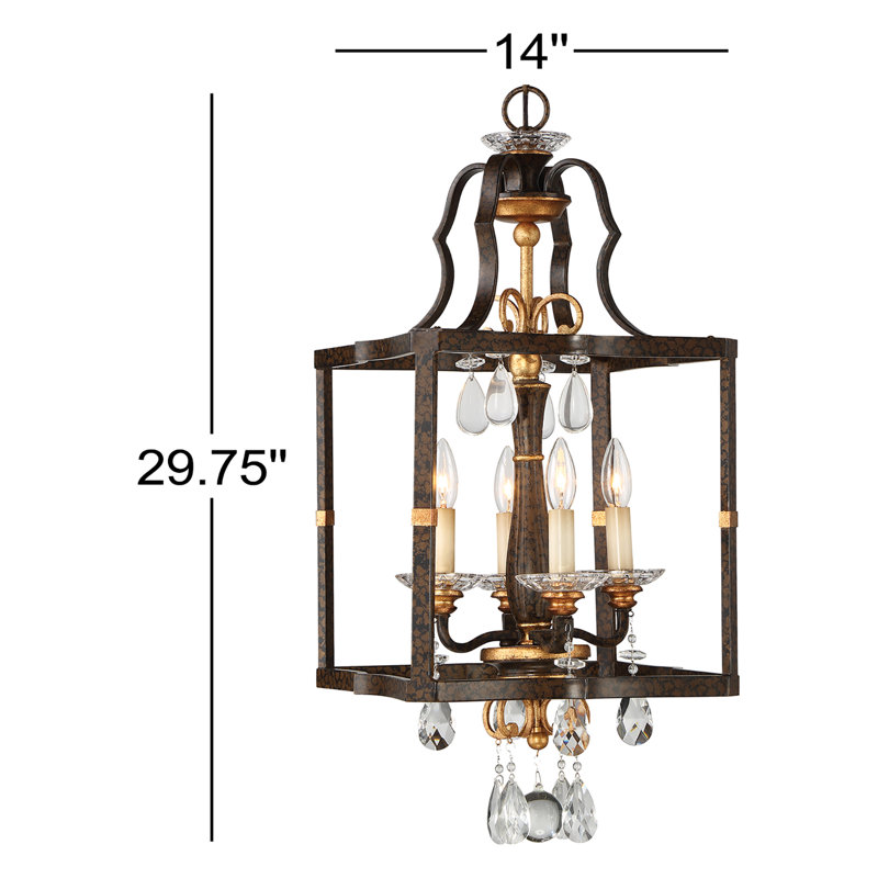 Luminaire suspendu géométrique 4 lumières Chateau Nobles