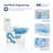 Denbigh 1.28 GPF Single Flush Chair Height Elongated Bowl Comfort Height One-Piece Toilet (Seat Included)-94619529
