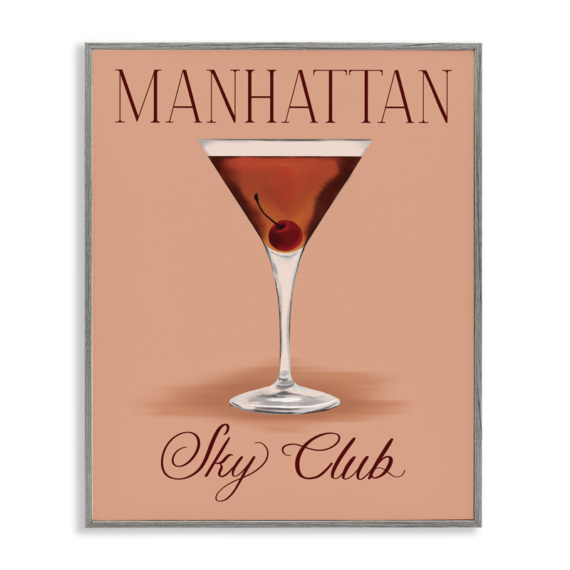  «Manhattan Sky Club Drink», impression par giclée par Hey Bre! Creative Studio, Estampe numérique Farmhouse