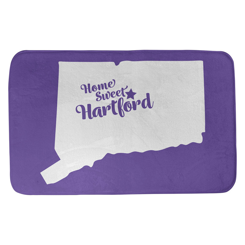 Tapis de salle de bain fairbanks alaska, l 17 po x L 21 po, Mauve, Home sweet Hartford
