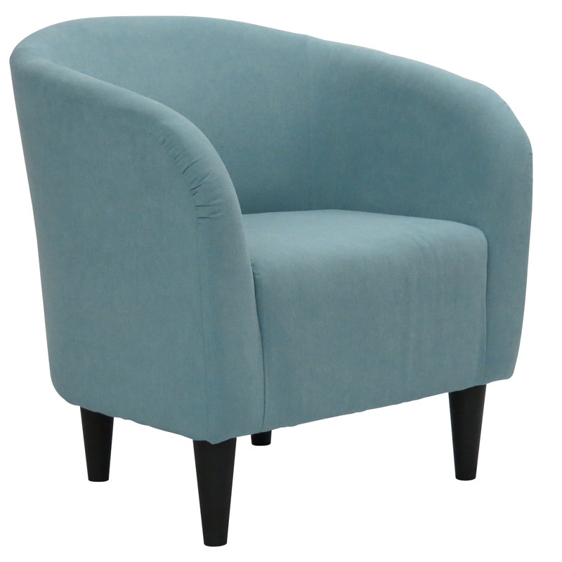 Fauteuil demi-tonneau de 29,50 po de largeur, Toulan en sergé bleu glacier