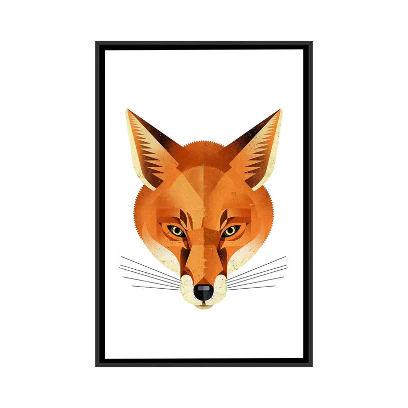 Fox by Dieter Braun - Print on Canvas, Black Framed, 152.5 cm H x 101.5 cm W
