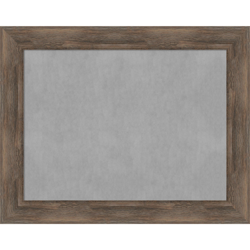 Tableau magnétique encadré en bois dur moka, H 23 po x l 29 po