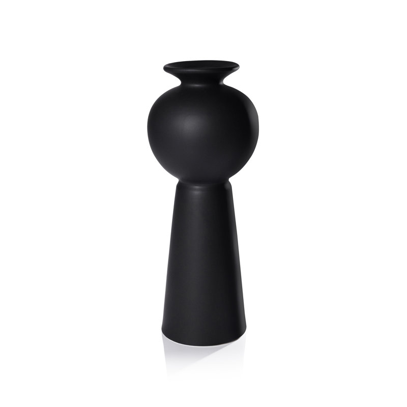 Kyoto Modern Stoneware Vase, 16.25" H x 6.25" W x 6.25" D