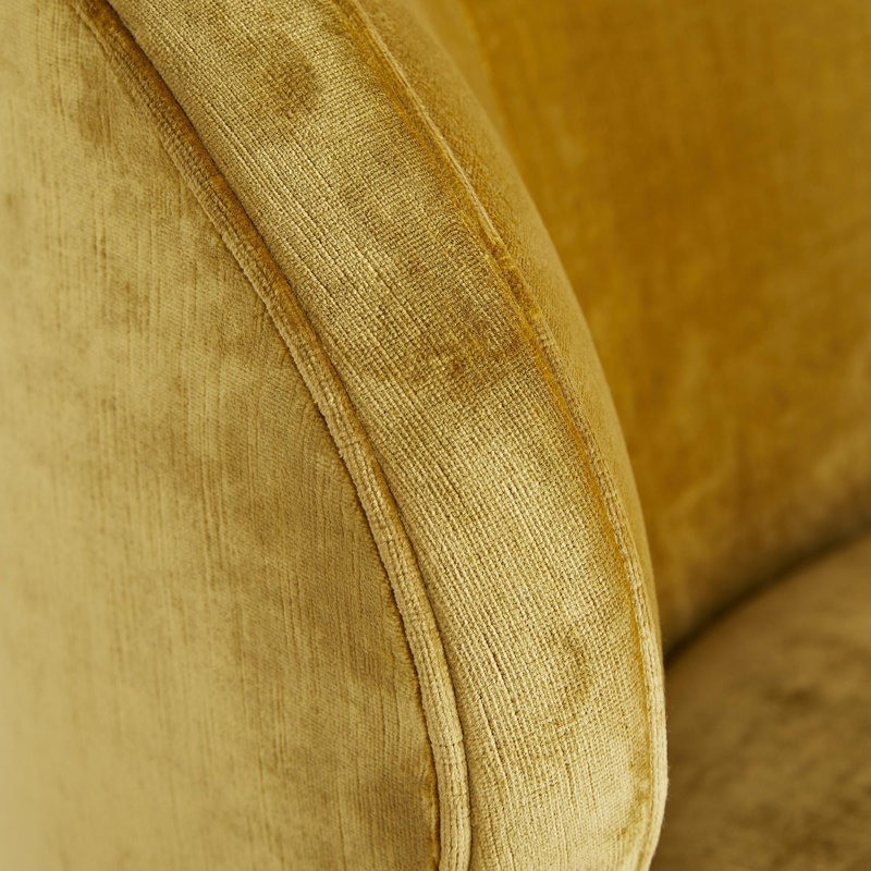 Kitts Barrel Chair, Marigold Velvet