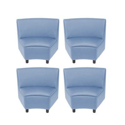 Kid Comfort Collective Modular Wedge Chairs, 4-Pack - Powder Blue