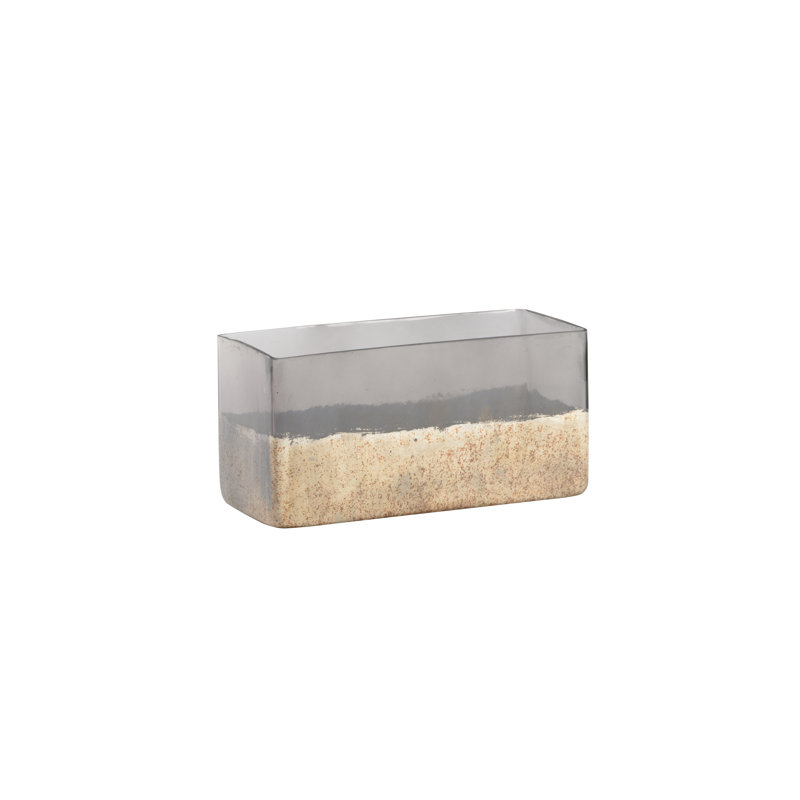 Lumberton Glass Planter, 5" H x 10" W x 4" D