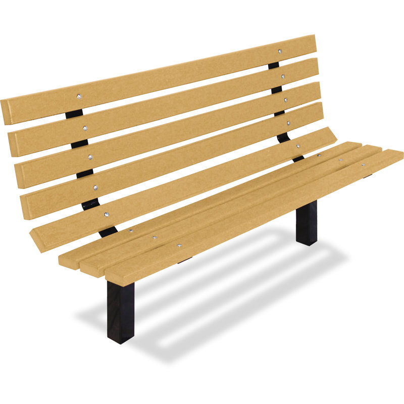 Banc de parc en plastique Witherspo, Brun, 96 po (planches 4 x 4)