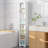 8-Tier Corner Bookshelf, Tall Narrow White Bookcase for Small Spaces, Modern Storage Shelf for Living Room, Bedroom, or Office-799759610