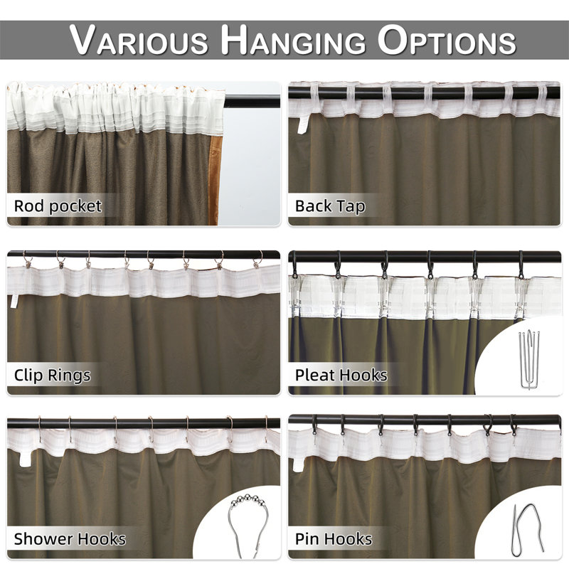 Jekhi Velvet Blackout Pair, 52" W x 84" L, Desert Gold