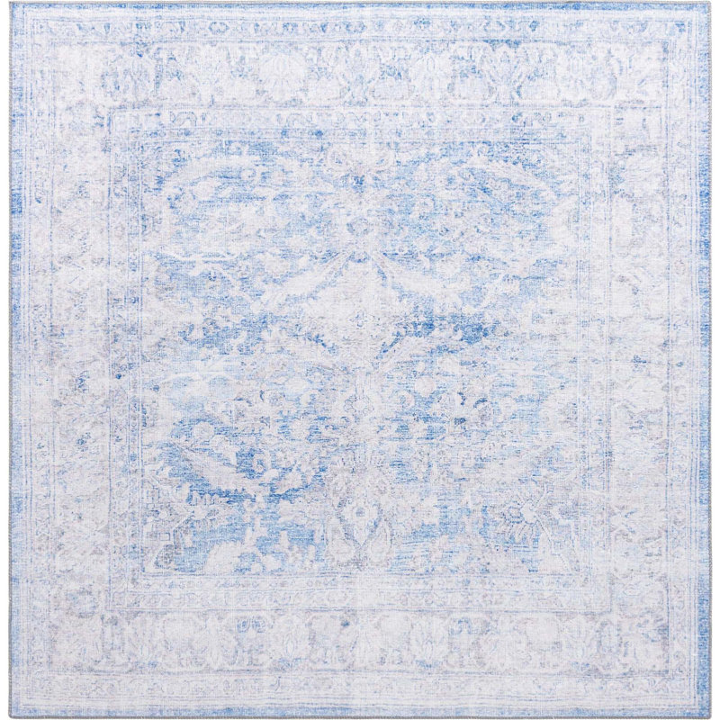 Layne Chenille Oriental Indoor Rug, Square 7'6"
