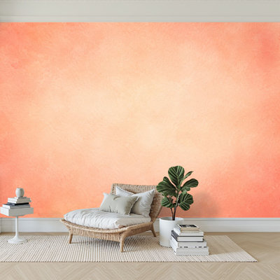 Wall Mural Peel and Stick Wallpaper Old peach pink vintage soft light orange center coral salmon color Self-Adhesive Removable Contact Paper Wall Decor for Living Room Bedroom 100"H x 144"W