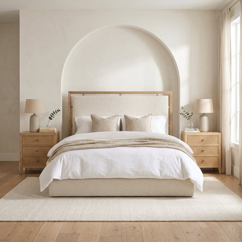 Avaline Skylark 3 Piece Queen Bedroom Set, 3 Pcs: Bed, 2 Nightstands