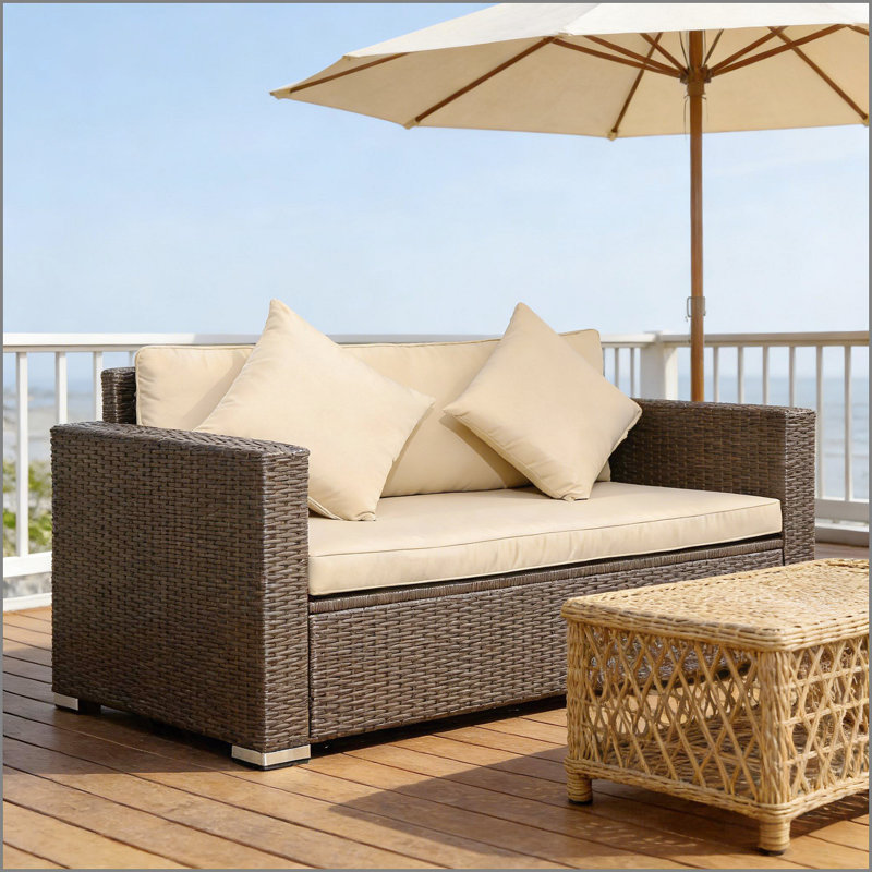 Wicker Loveseat,Outdoor Patio Furniture Couch