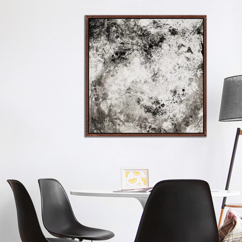 Chaotic Calm Neutral by Mlli Villa - Print on Canvas, 93.98cm H x 93.98cm W x 3.81cm D, Classic Brown Wood Floater Framed