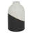 Colour Block Speckled Decorative Vase with White Top