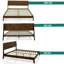 Premium Solid Wood Bed Frame with Headboard, Scandinavian Signature High Headboard Wood Bed-56574997-56574998