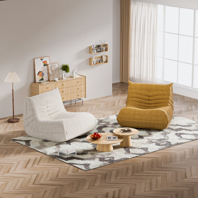 Ensemble de 2 fauteuils à billes Fauteuil sac à billes pour adultes Fauteuil à billes Fireside