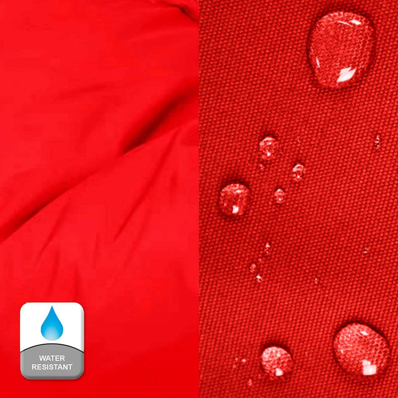 Athis Polyester Outdoor Friendly Refillable Bean Bag Chair, Red