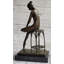 Statue de danseuse assise assise danseuse en bronze 14,5 po x 8 po