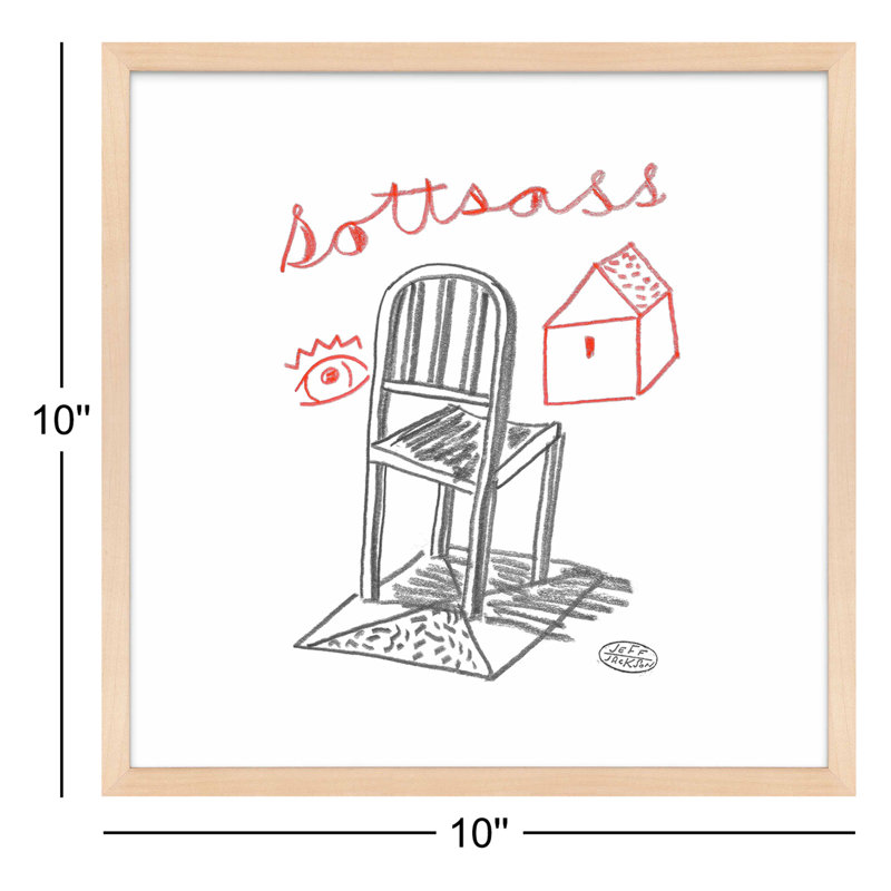 Chairs Sottsass Print by Jeff Jackson, Maple Single Picture Framed Paper, 10" W x 10" H