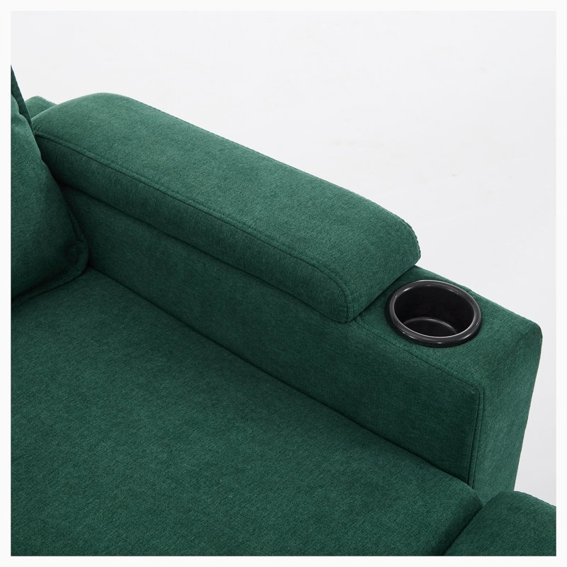 Canapé à accoudoirs carrés avec repose-pieds de rangement 78,00 po Merilynn
