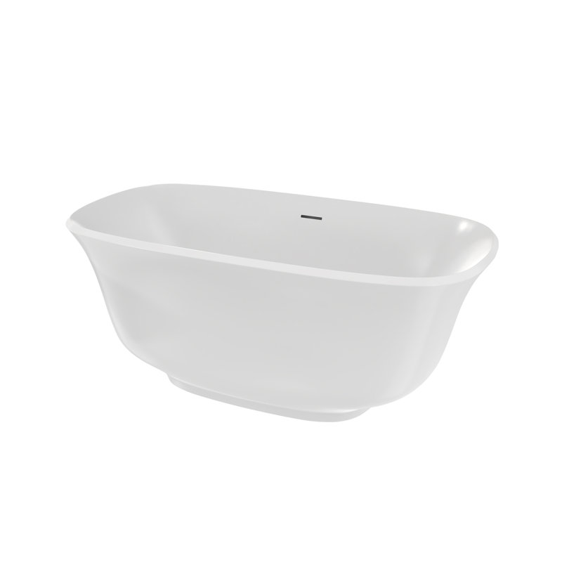 Baignoire autoportante en acrylique Elegant L 59 po x l 31 po x H 23-5 / 8 po., Chrome