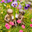 Solar Bronze Effect Statues Girl and Boy