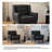 Jaqueze Upholstered Black Faux Leather Tufted Square Arm Accent chair-1368414297