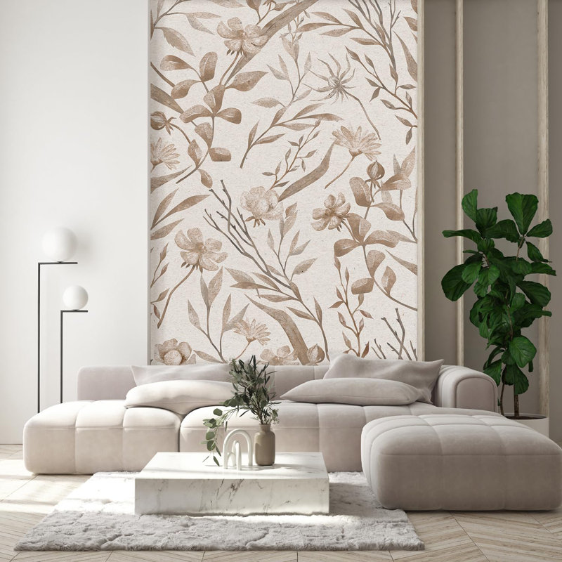 Bordure florale pelez et collez, L 108 po x l 48 po