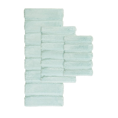 17x24" Bath Rug, Stripe, Construction, Soft Color, Fade & Stain , Non-skid Backing, Machine Washable Easily Mat, 100% Macro-spun , Tufting, And Shiny, Back,