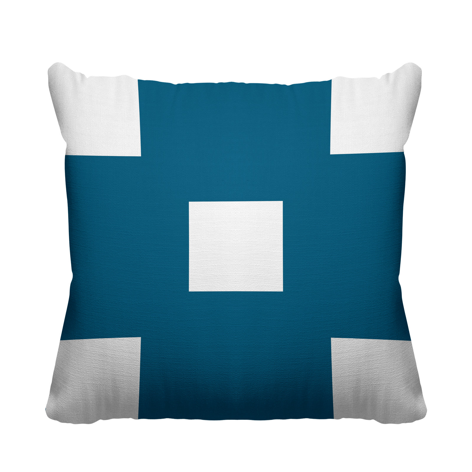 Luella Geometric Indoor/Outdoor Throw Pillow, Turquoise, 16W" x 16H"