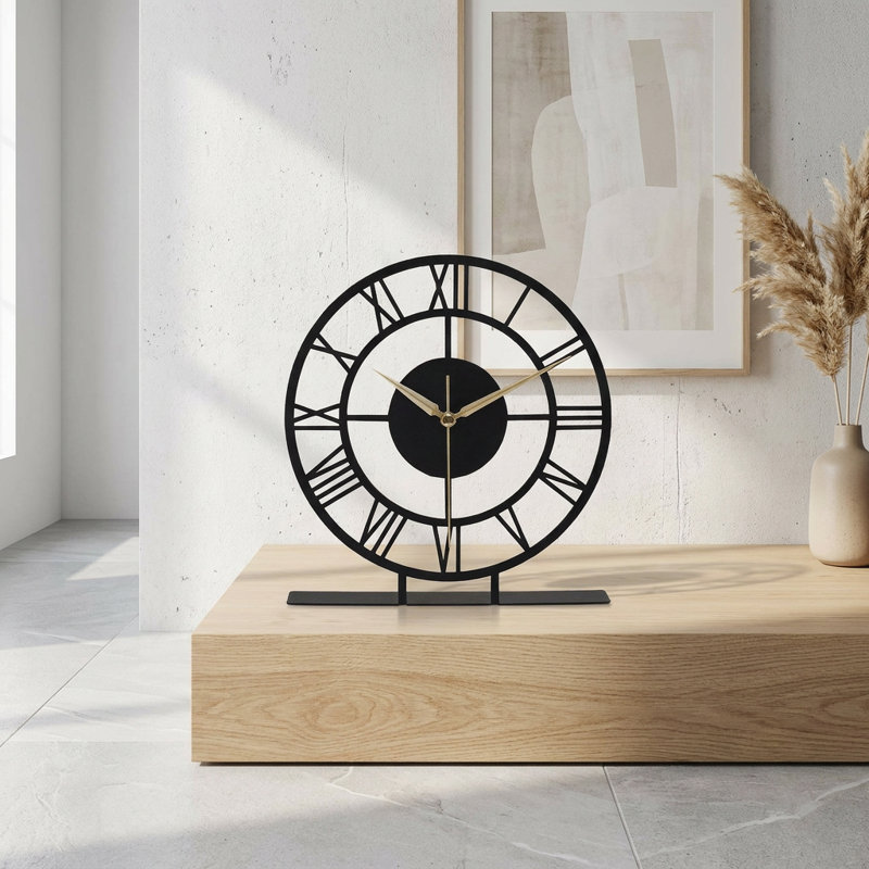 Onyx Bloom Sculptural Wall Clock