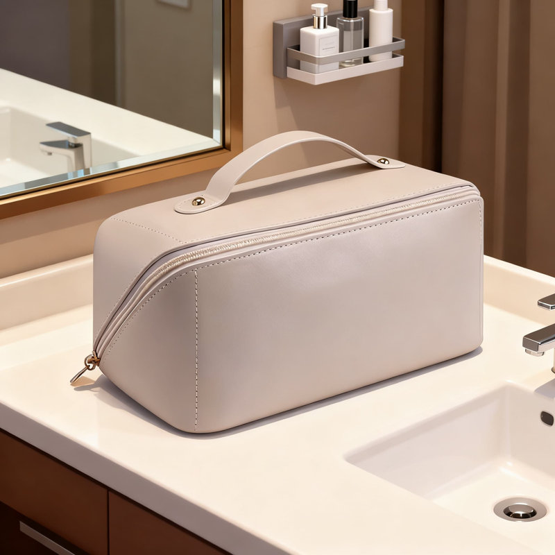 Trousse de maquillage stylisée Ins Fashion, Beige