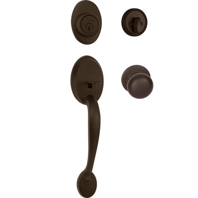 Callan Colton Handleset w/ Saxon Knob interior Oil Rubbed Bronze