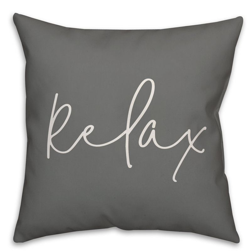Housse et insert de coussin décoratif carré Whimsical Diamond Relax, H 16 po x l 16 po, Gris / blanc