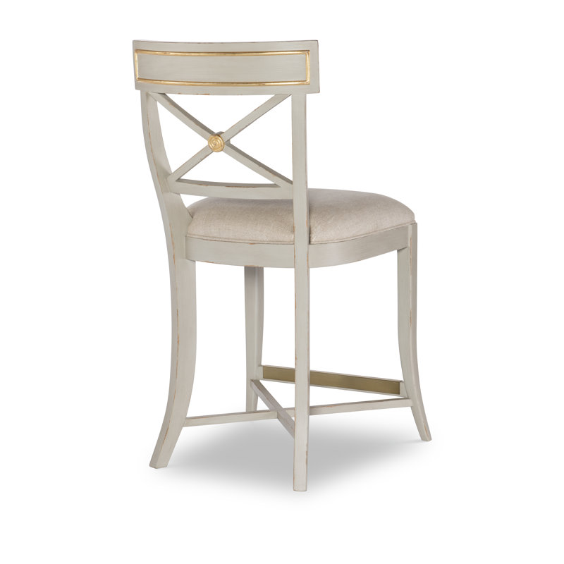 Monarch Upholstered Stool with Solid Wood Frame
