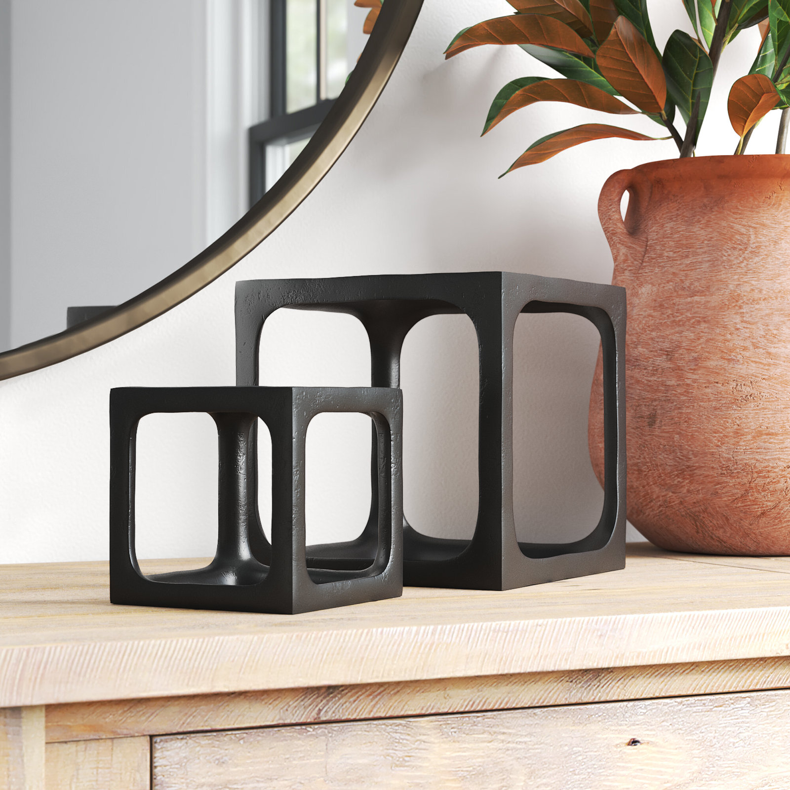Latte Abstract Figurines & Sculptures, Black