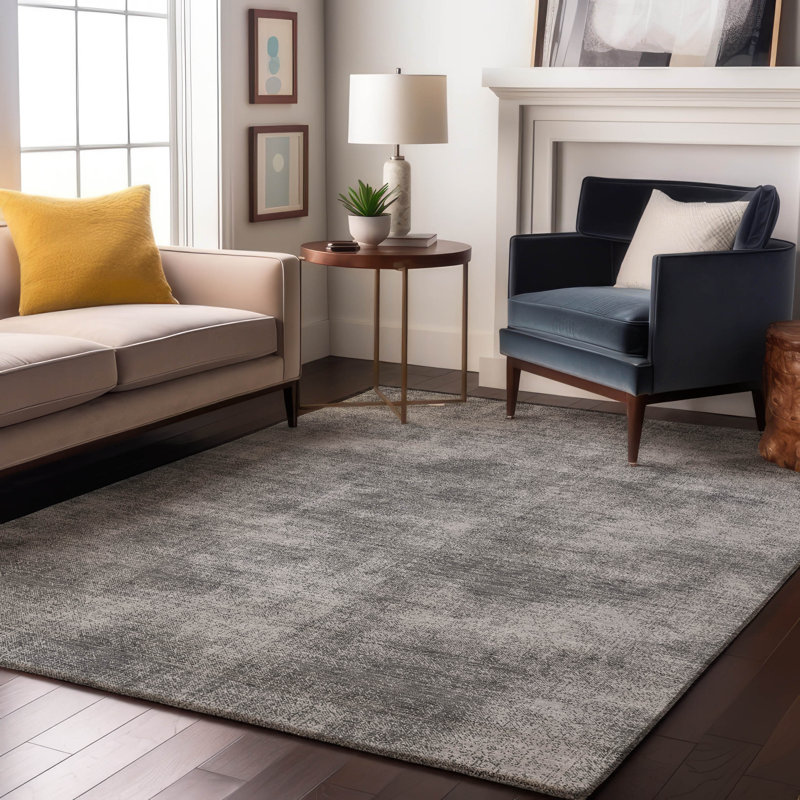 Tapis abstrait lavable à la machine de qualité supérieure Jahnke AMF1018, Rectangle 5 pi x 7 pi 6 po